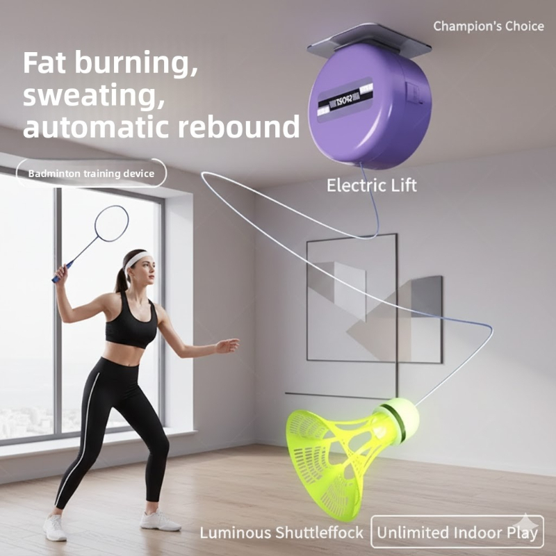 Badminton Raket - Badminton tek kişilik oyun antrenman cihazı,
